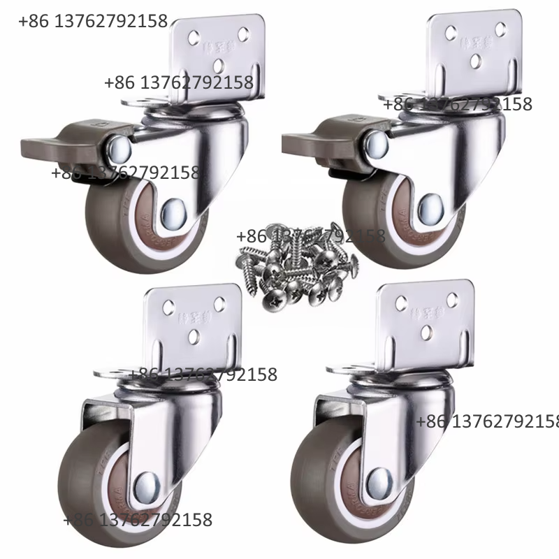 Furniture Hardware Replacement - 4Pcs Soft Rubber Quiet Swivel Caster