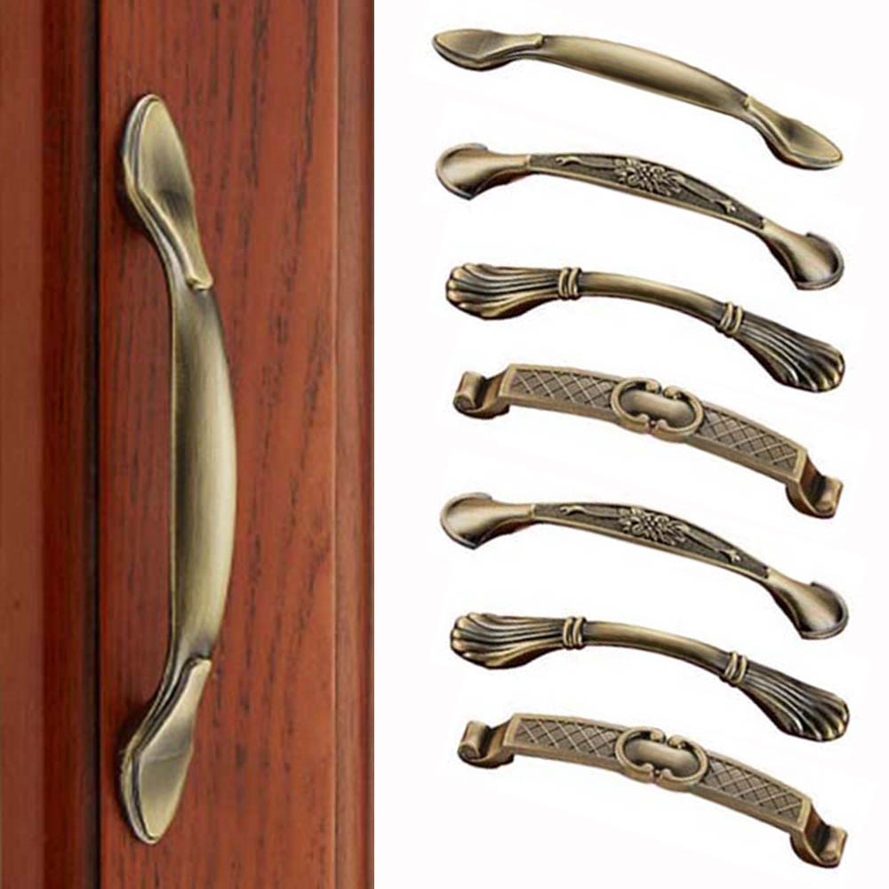 Furniture Hardware Pulls - Vintage Bronze Wardrobe Dresser Cabinet Pull