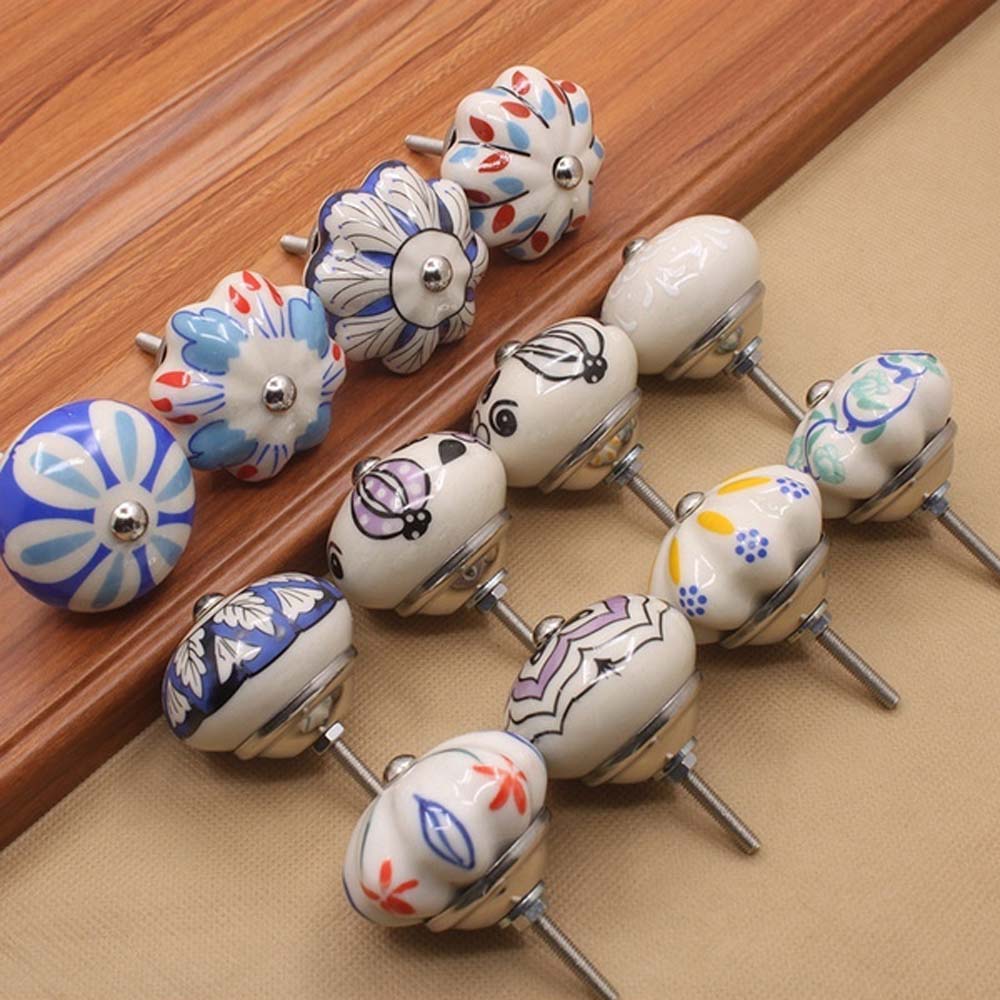 Furniture Hardware Pulls - European Vintage Creative Wardrobe Cabinet Pumpkin
