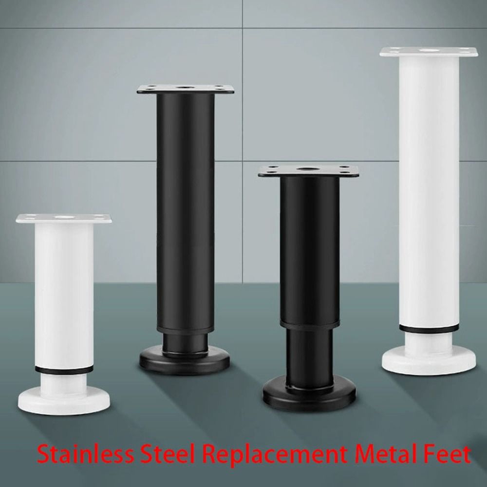 Furniture Hardware Replacement - Stainless Steel Replacement Metal Feet Black
