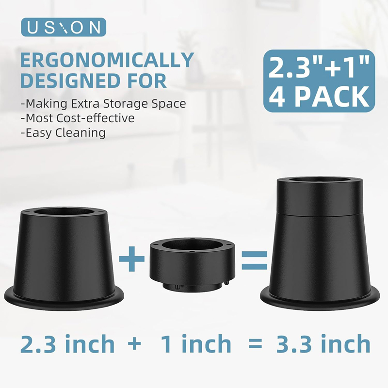 4Pcs Heavy Duty Furniture Rise - Furniture Foot Pad recension och pris