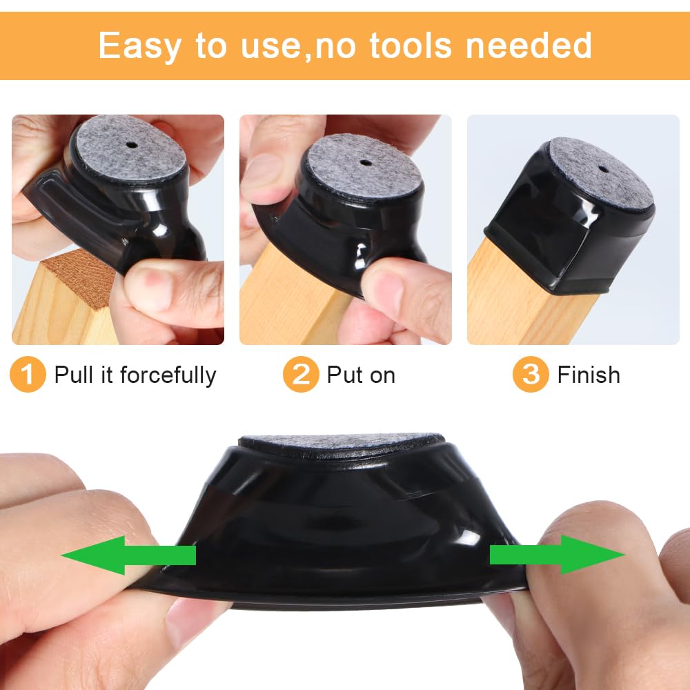 16 Pcs Chair Leg Floor Protect - Furniture Foot Pad recension och pris