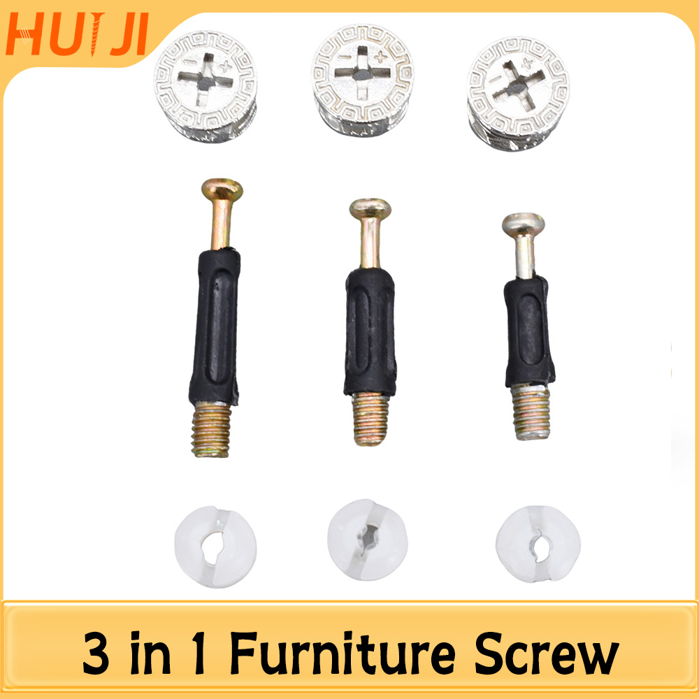 50/100Pcs 3 in 1 Furniture Con - Furniture Joinery Hardware recension och pris
