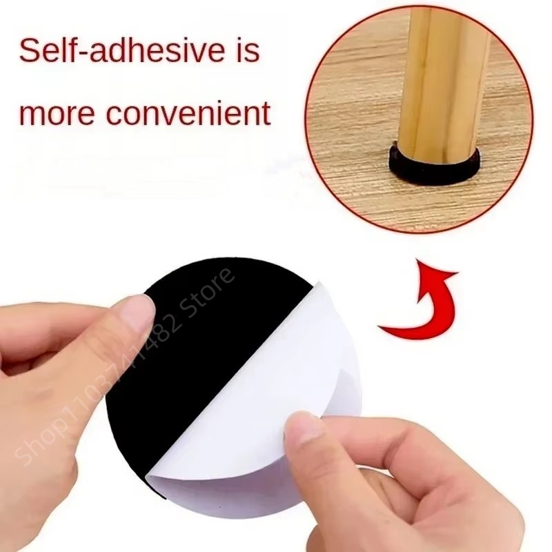2-48Pc Self Adhesive Black Fur - Furniture Foot Pad recension och pris