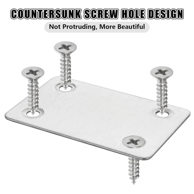 10Pcs Stainless Steel Flat Ang - Furniture Joinery Hardware recension och pris