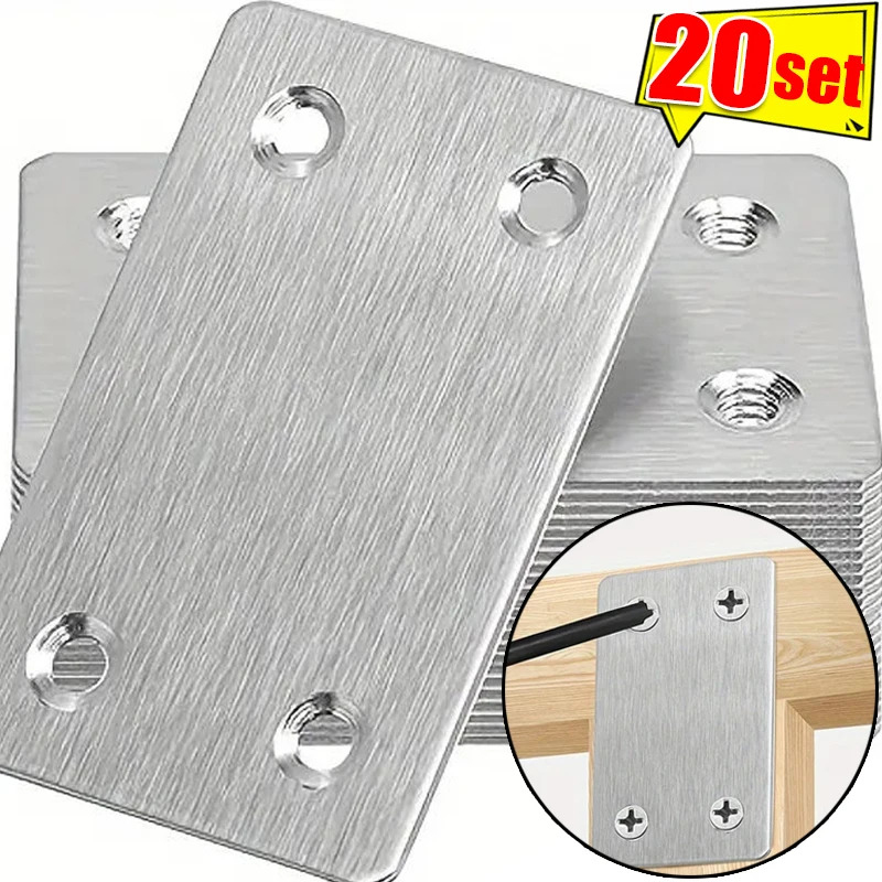 10Pcs Stainless Steel Flat Ang - Furniture Joinery Hardware recension och pris