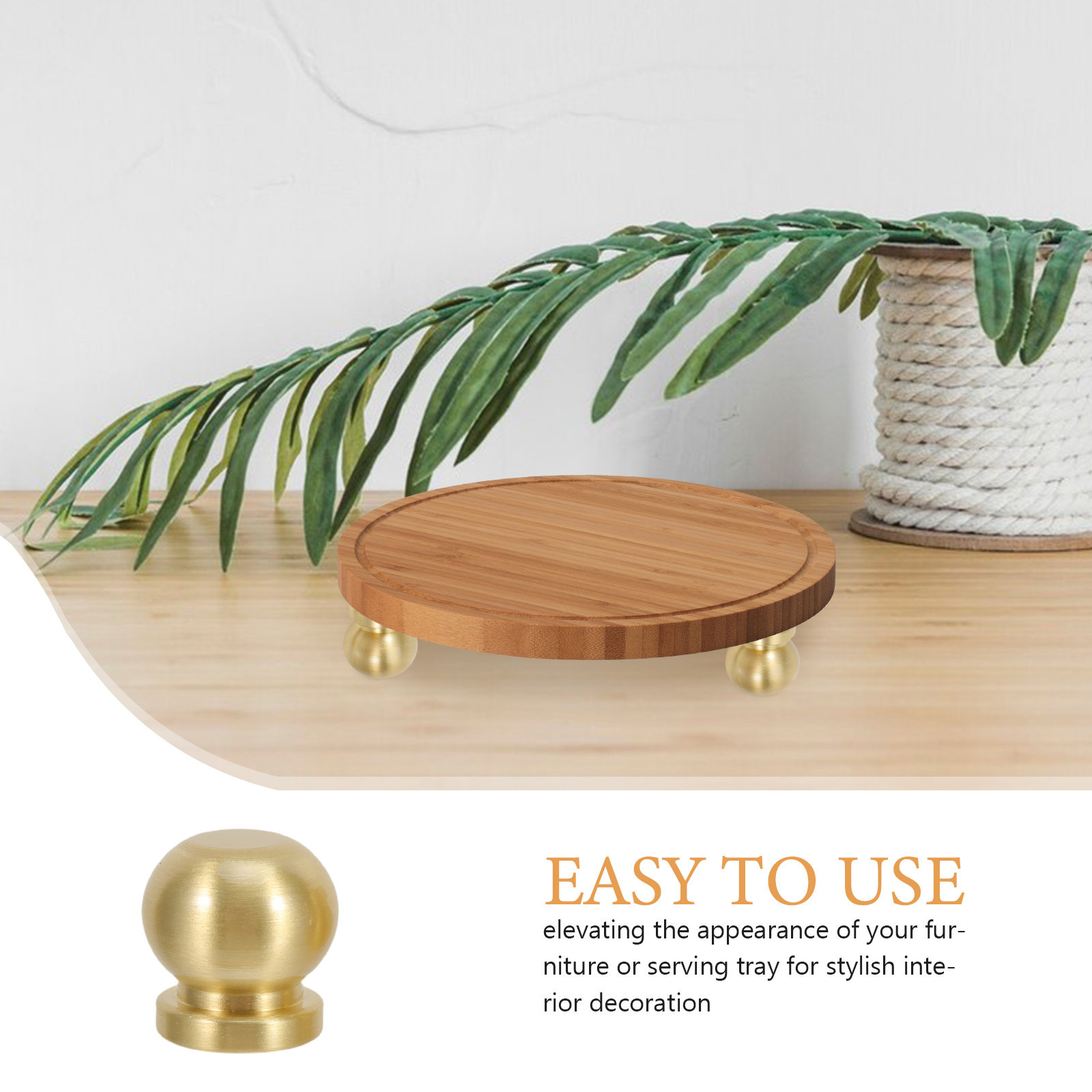 4pcs Brass Wooden Box Feet Bal - Furniture Hardware Replacement recension och pris