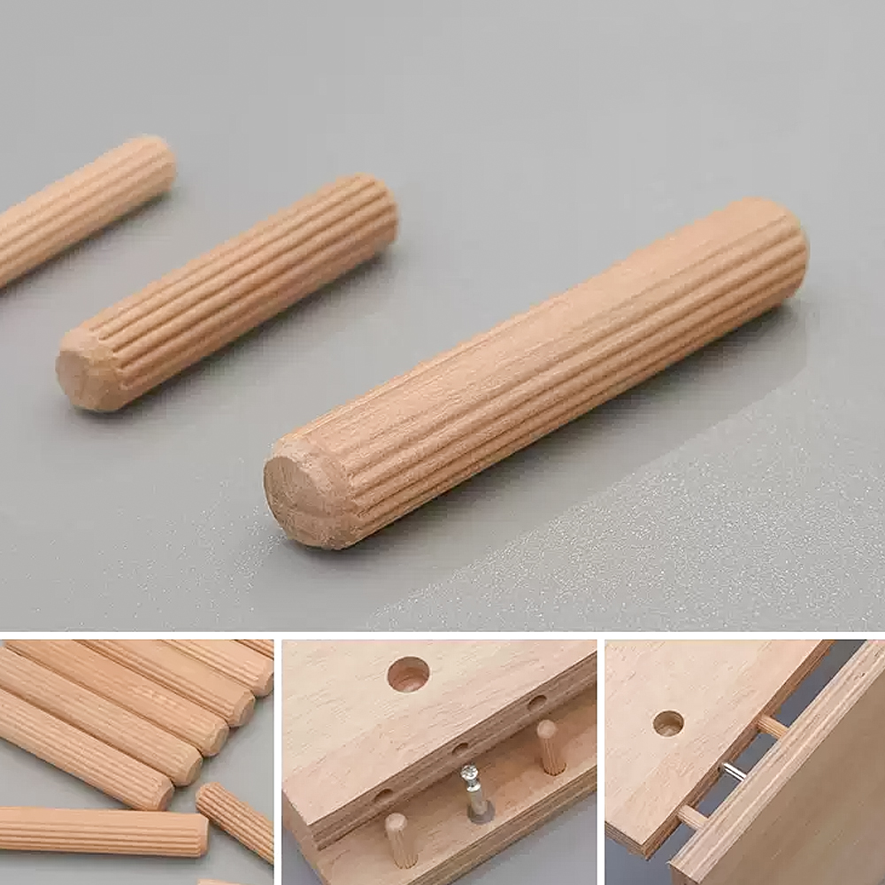 Wooden Dowel Pins 6/8mm Fluted - Furniture Joinery Hardware recension och pris